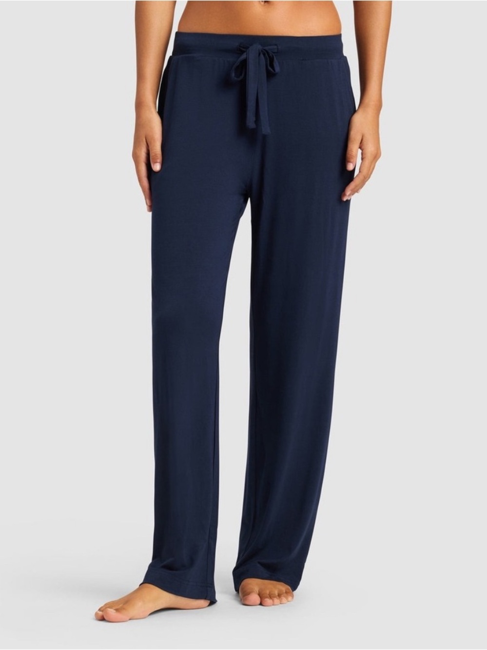 Cozy Earth Bamboo Stretch Knit Pajama Lounge Pant Navy Blue Size L Casual Comfy